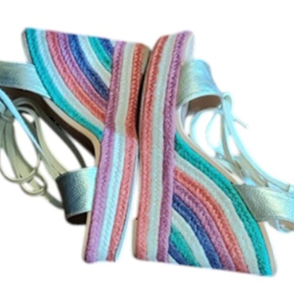 Amazing and colorful Kate Spade wedge shoes, 8.5 - Picture 2 of 6